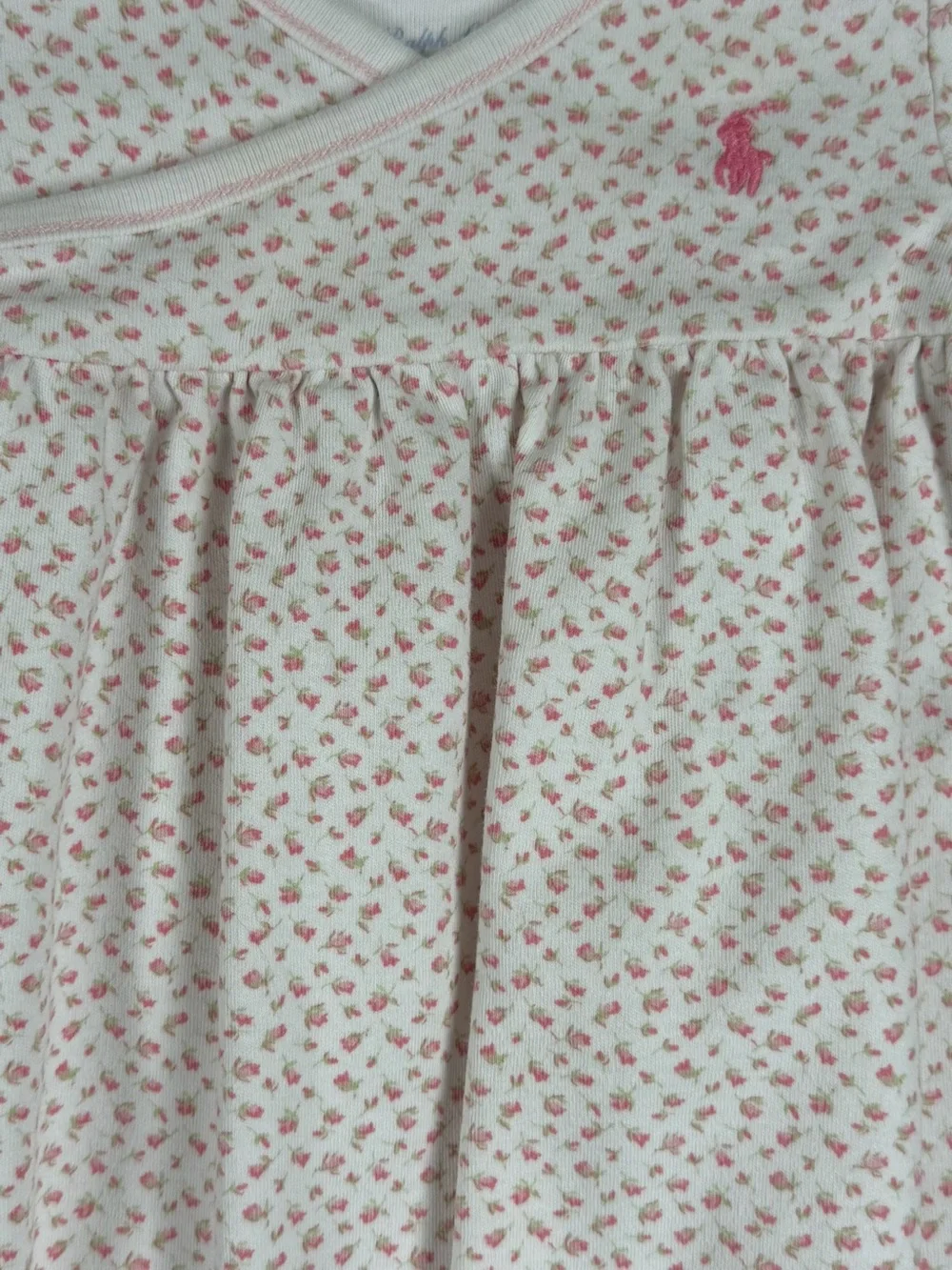RALPH LAUREN Baby Girl Cotton Floral Layette Gown and Receiving Blanket - NB